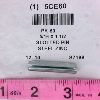 Driv-lok SLTP3121500BT Steel Slotted Spring Pin 1-1/2" L Zinc Plated 50 pk