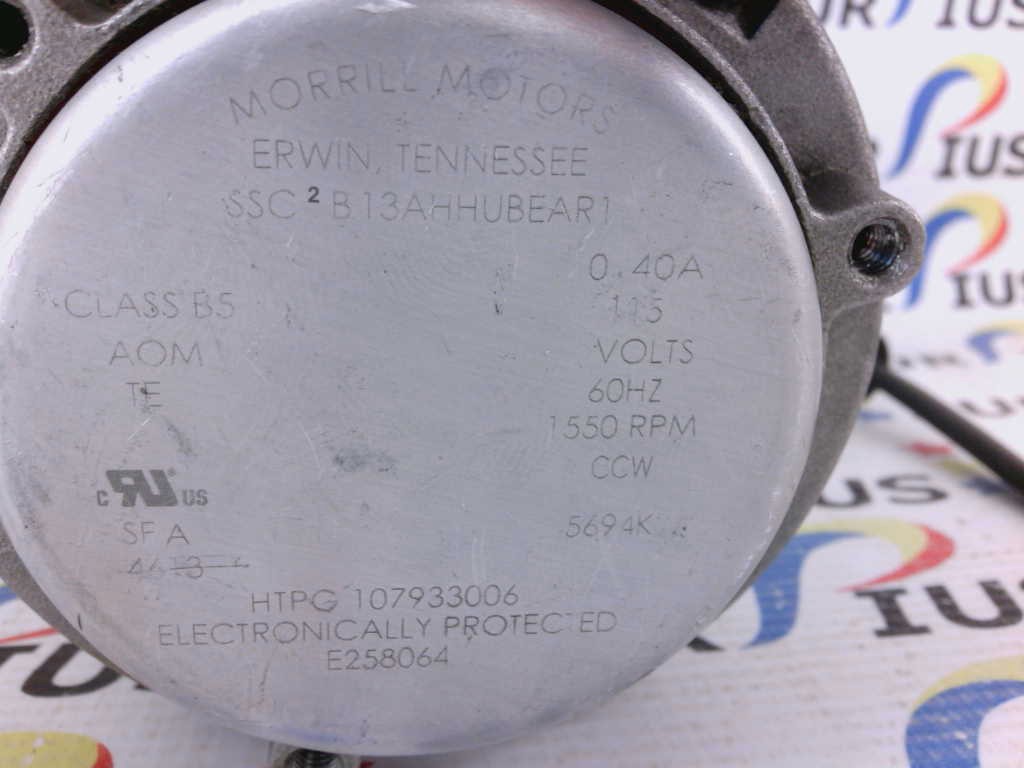 MORRILL MOTORS 5694K HTPG 107933006 Fan Motor 115V 1550RPM CCW Class B5