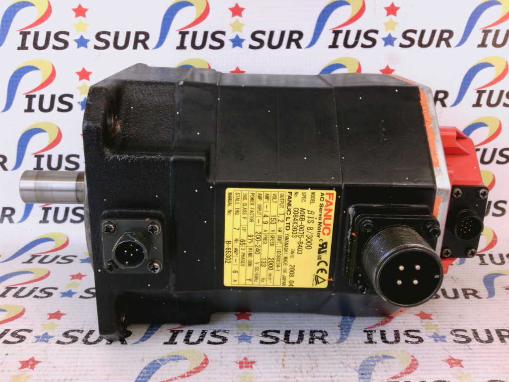 FANUC BIS 8/3000 AC Servo Motor A06B-0075-B403 3 Phase B-65302
