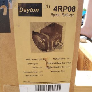 Dayton 4RP08 Speed Reducer 58 RPM Out 56C 30:1 C-Face 0.5HP 401 Torque