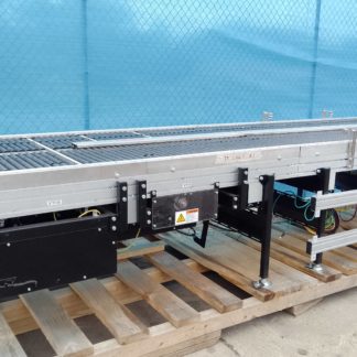 Shuttleworth Slip Torque Conveyor With Pop Up 90 Degree Chain Transfer Dual Lane Driven 13ft long and 4ft Wide Bidirectional Motorized Accumulation Accumulator Blade Brake Stops