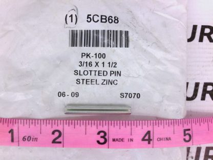 Driv-lok SLTP1871500BT Steel Slotted Spring Pin 1-1/2" L Zinc Plated 100 pk
