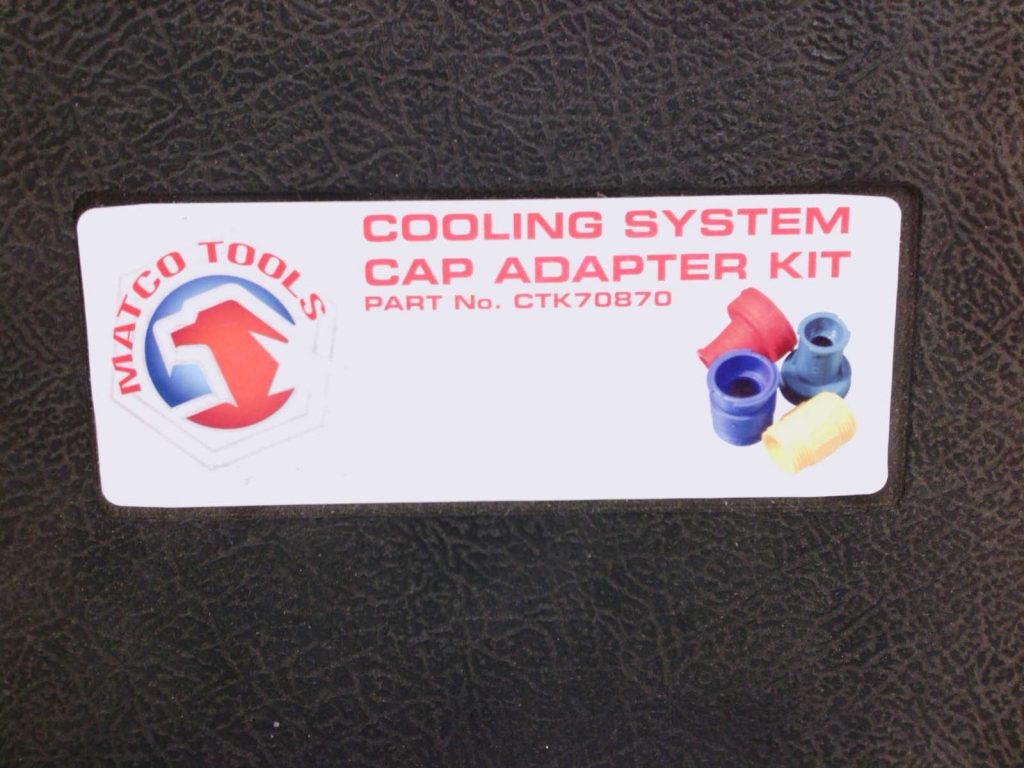 MATCO TOOLS CTK70870 COOLING SYSTEM CAP ADAPTER KIT SET IN CASE PRESSURE Surpius
