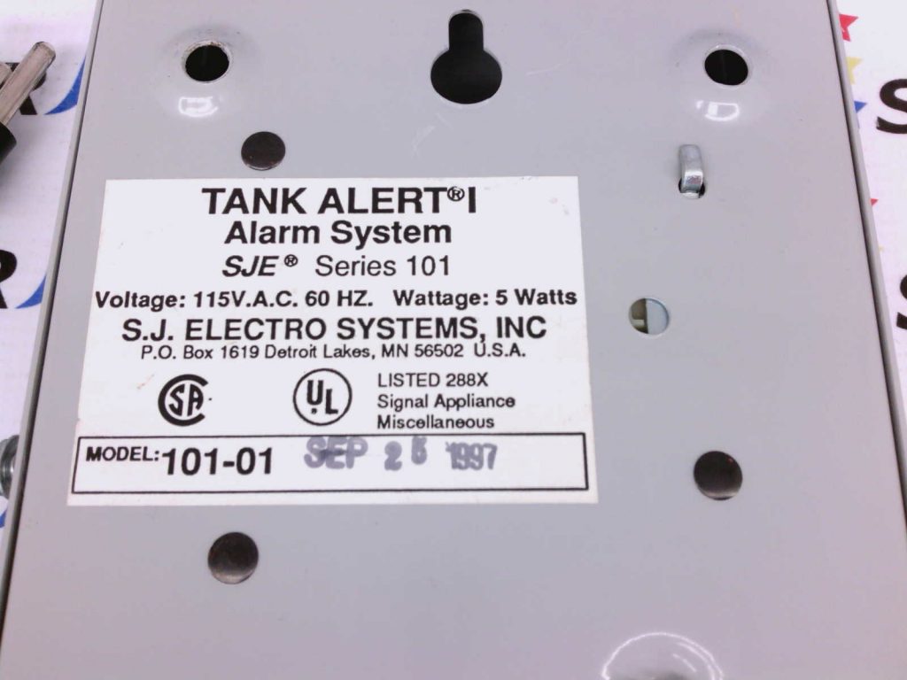 Tank Alert 1 SJE Rhombus 10101 Indoor Alarm System Sewage Sump NO