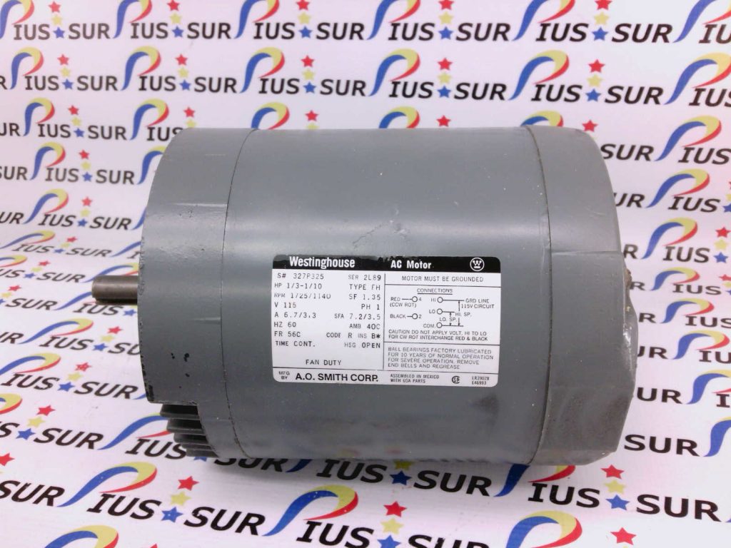 AO Smith 327P325 4K032 Electric Motor 1/3 HP 1725RPM 115VAC 6.7A 56C FH