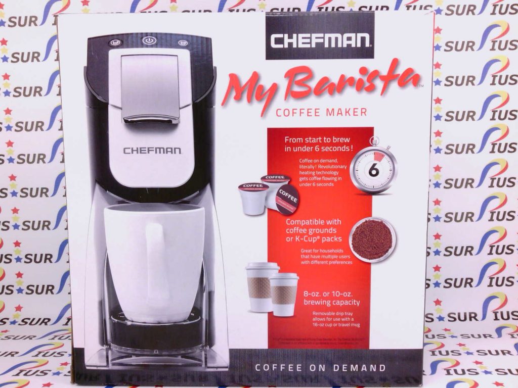 Chefman RJ30BLACK Black My Barista Single Serve Coffee Maker Black