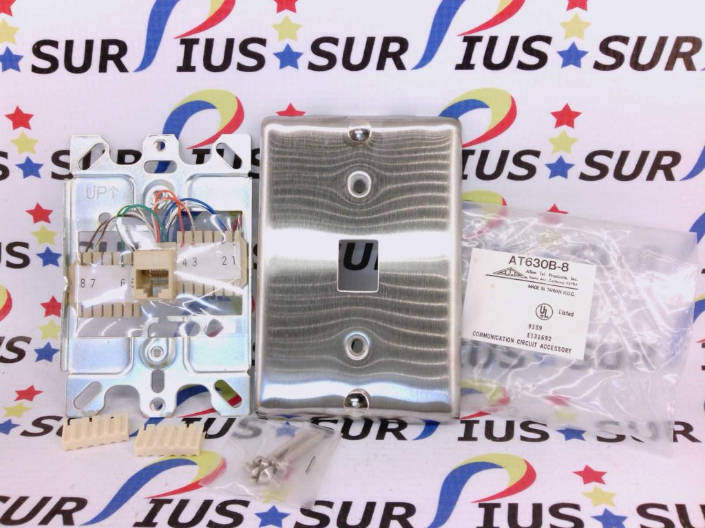 Allen Tel Products AT630B8 Wall Telephone Jack Stainless Steel 8