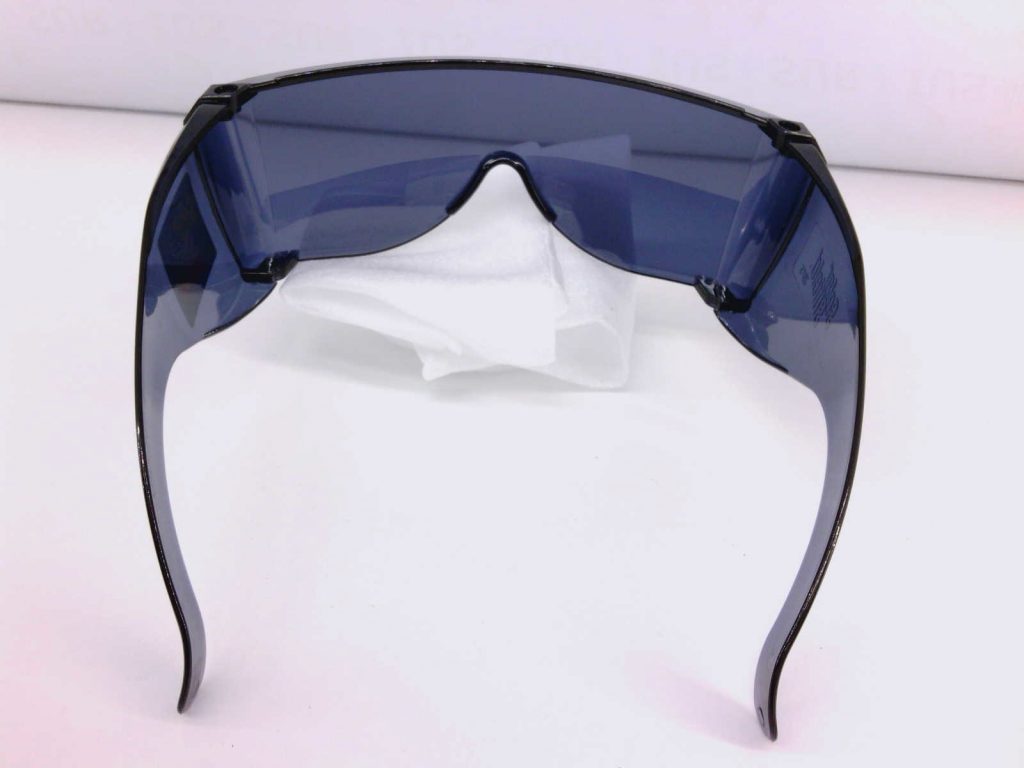 Wrap Around Black Dark Tinted Solar Shield Fits Over Safety Z872 Sunglasses Protection 0818