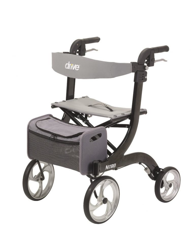 Drive Medical Nitro Euro Style Black Rollator Walker RTL10266BK