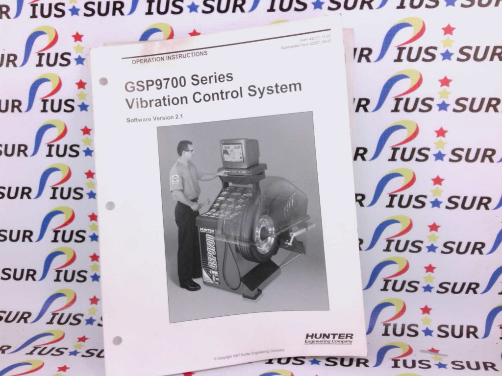 Hunter GSP9700 Vibration Control System Operation Instructions User