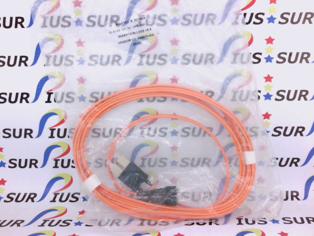Anixter 207059 62.5/125 STSC DPX3 M 3M Fiber Optic Jumper Cable Surpius