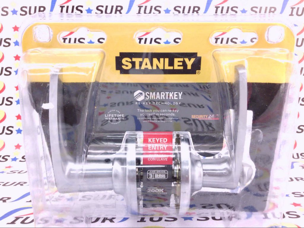Stanley Codekey Entry System Stanley Delta Entry Lever Smartkey Satin Chrome 278DL 626 SMT CP K6 ...