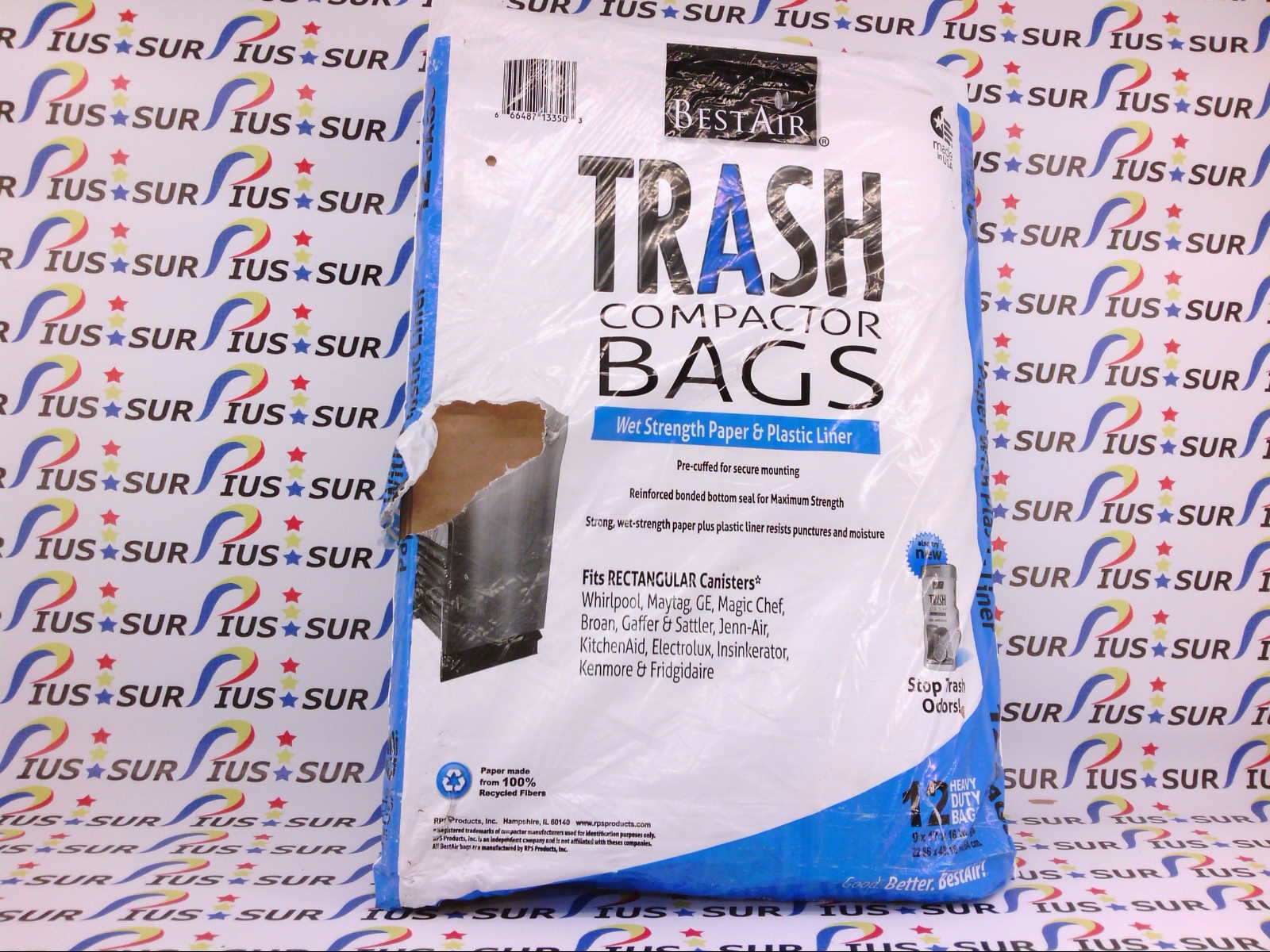 BestAir Trash Compactor Bags Heavy Duty 9x17x16 in. Whirlpool Maytag GE