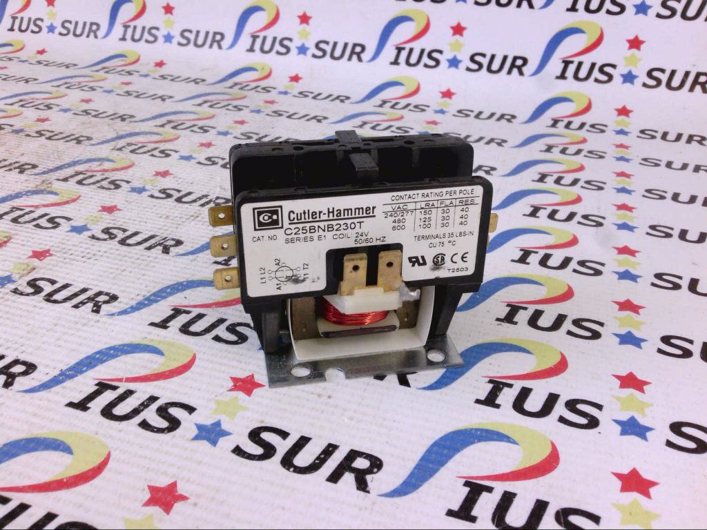 Eaton Cutler-Hammer C25BNB240T Contactor – DPST-NO, 24VAC Coil, 40A Inductive Load, For Panel Mount - View #3