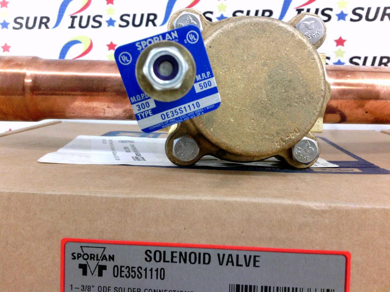 Sporlan Solenoid Valve 13/8 ODF OE35S1110 405000 Surpius