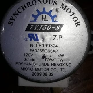 Replacement Synchronous Motor TYJ50-8A TYJ50-8A19 E1999324 6R/MIN 6RPM CW/CCW FOSHAN SHUNDE HENGXING MICRO MOTOR 2 BLADE 120V