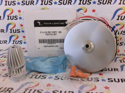 TECH Lighting 700FJ4RFS-LED Free Jack 4" Satin Nickel Flush Round Canopy