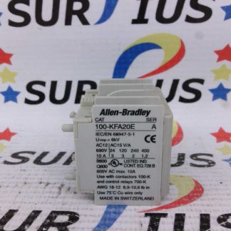 ALLEN BRADLEY 100-KFA20E Ser. A 600V AC Auxiliary Contact Block