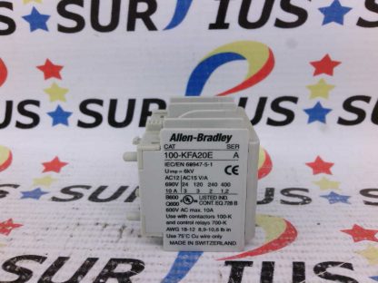 ALLEN BRADLEY 100-KFA20E Ser. A 600V AC Auxiliary Contact Block