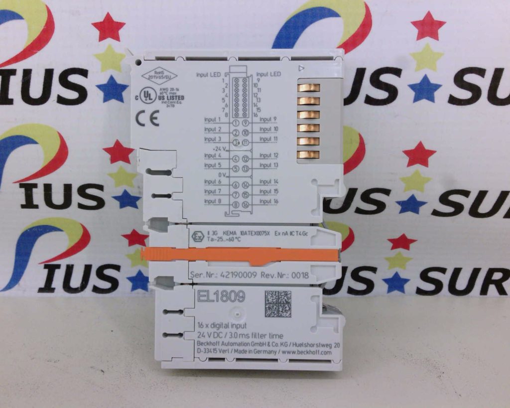 Timer Beckhoff Beckhoff EL1809 16x Digital Input 24V DC 3.0ms Filter Time - Surpius